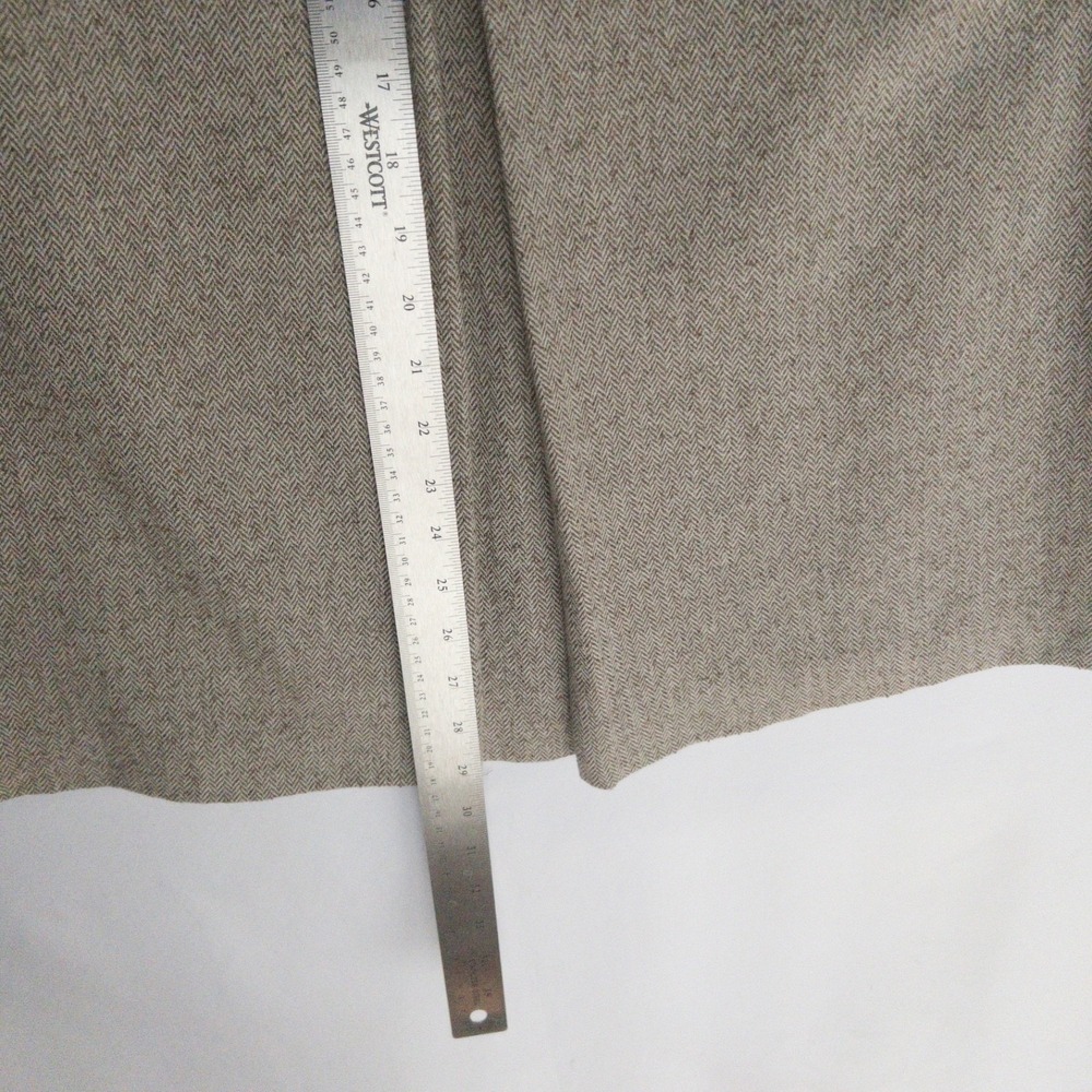 Vintage Marcona Wool Herringbone CBK Belted Pleated Euro Skirt Women 12 NWT $165 - Picture 8 of 16
